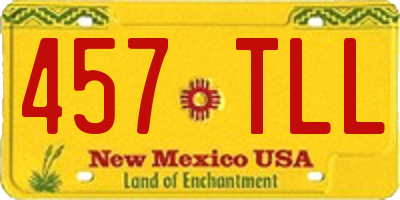 NM license plate 457TLL