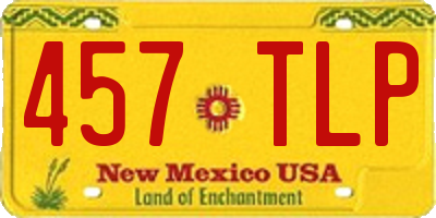 NM license plate 457TLP