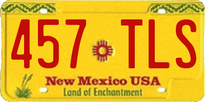 NM license plate 457TLS
