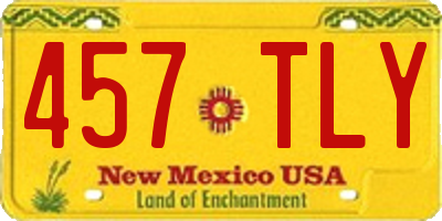 NM license plate 457TLY