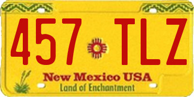 NM license plate 457TLZ