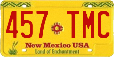 NM license plate 457TMC