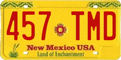 NM license plate 457TMD