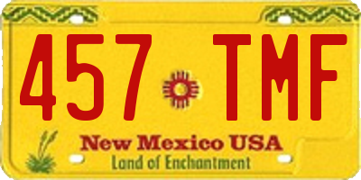 NM license plate 457TMF