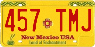 NM license plate 457TMJ