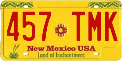 NM license plate 457TMK