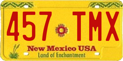 NM license plate 457TMX