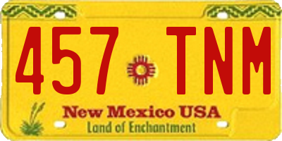 NM license plate 457TNM