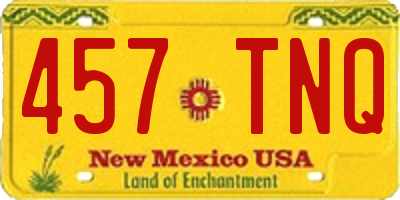 NM license plate 457TNQ