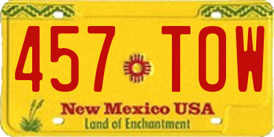 NM license plate 457TOW