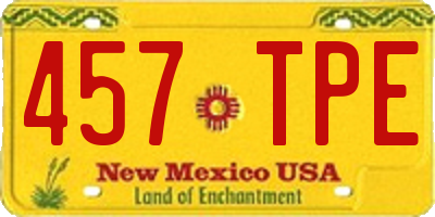 NM license plate 457TPE