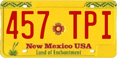 NM license plate 457TPI