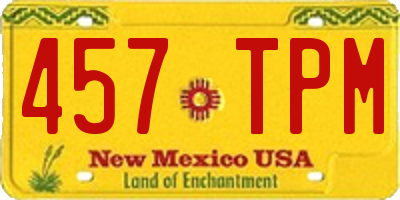NM license plate 457TPM