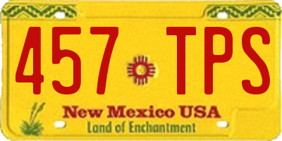 NM license plate 457TPS