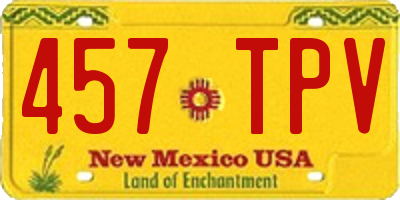 NM license plate 457TPV