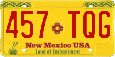 NM license plate 457TQG