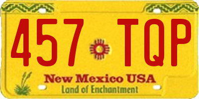 NM license plate 457TQP