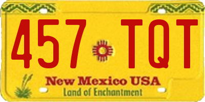 NM license plate 457TQT