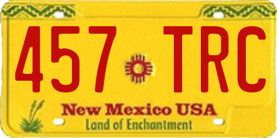 NM license plate 457TRC