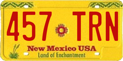 NM license plate 457TRN