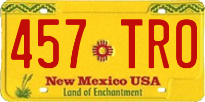 NM license plate 457TRO