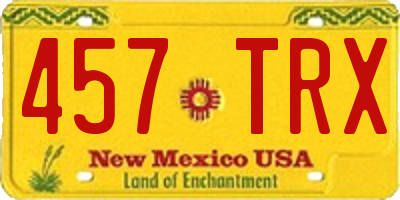 NM license plate 457TRX