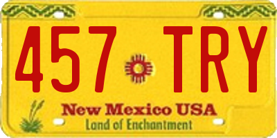 NM license plate 457TRY