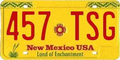 NM license plate 457TSG