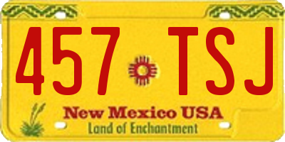 NM license plate 457TSJ