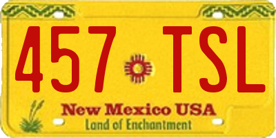 NM license plate 457TSL