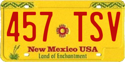 NM license plate 457TSV