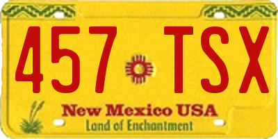 NM license plate 457TSX