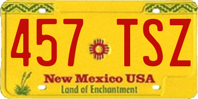 NM license plate 457TSZ
