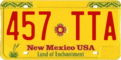 NM license plate 457TTA