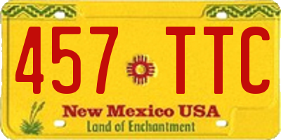 NM license plate 457TTC