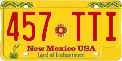 NM license plate 457TTI