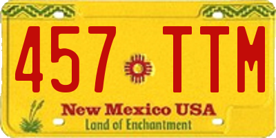 NM license plate 457TTM