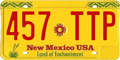 NM license plate 457TTP