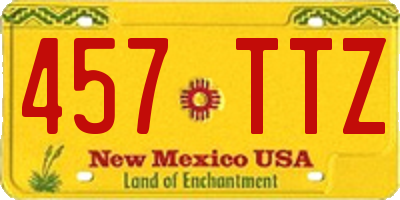 NM license plate 457TTZ