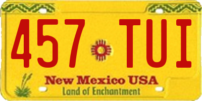 NM license plate 457TUI