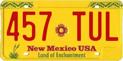 NM license plate 457TUL