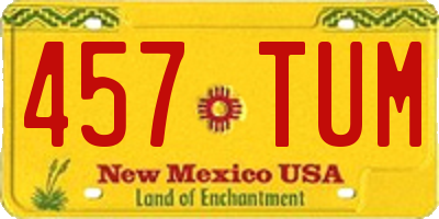 NM license plate 457TUM
