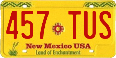 NM license plate 457TUS