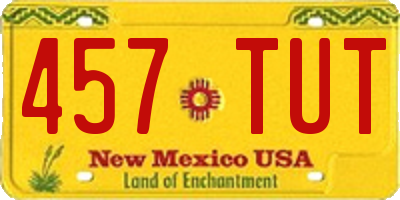NM license plate 457TUT