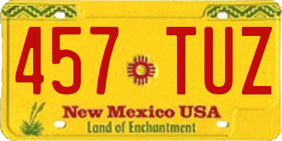 NM license plate 457TUZ