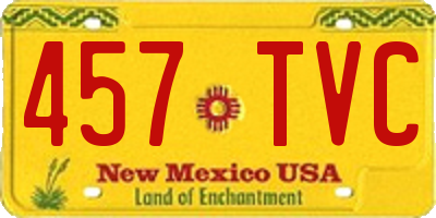 NM license plate 457TVC