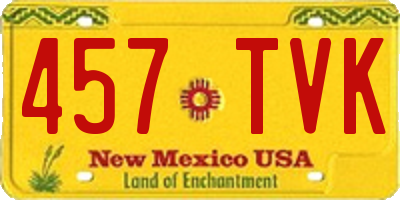 NM license plate 457TVK