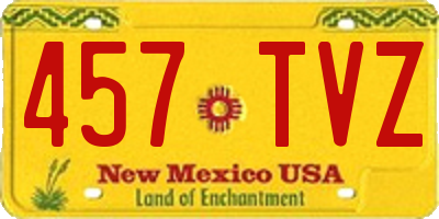 NM license plate 457TVZ