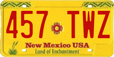 NM license plate 457TWZ