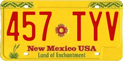 NM license plate 457TYV